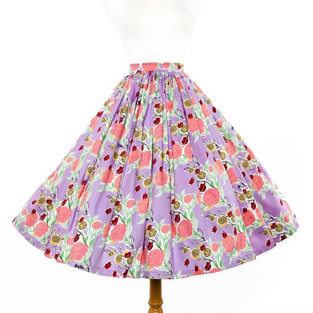 Pinup couture Mary Blair Jenny roses skirt sz SM